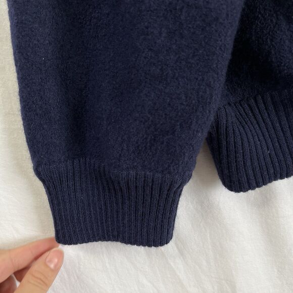 Orvis Wool 1/4 Snap Sweater Mens Size L Blue Elbow Patches Long Sleeve Pullover - Picture 11 of 12